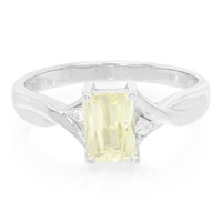 Canary Kunzite Silver Ring