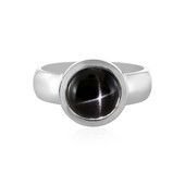 Black Star Diopside Silver Ring