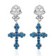 Neon Blue Apatite Silver Earrings (Dallas Prince Designs)