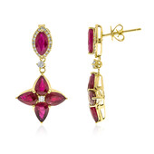 18K Burmese Ruby Gold Earrings (CIRARI)