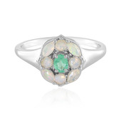 Russian Emerald Silver Ring