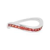 Red Sapphire Silver Ring