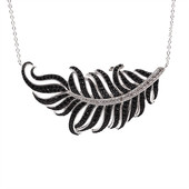 Black Spinel Silver Necklace (Dallas Prince Designs)