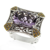 Rose de France Amethyst Silver Ring (Dallas Prince Designs)