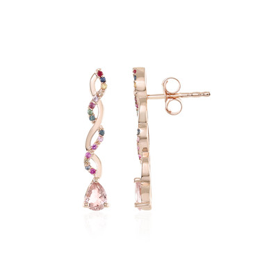 Pink Tourmaline Silver Earrings (SAELOCANA)