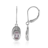 Ouro Preto Pink Topaz Silver Earrings