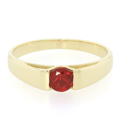 9K Queretaro Cherry Fire Opal Gold Ring